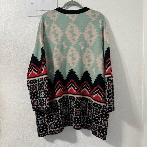 ANTHROPOLOGIE Aldomartins Alpine Cardigan Womens‎ Size 1X Wool Alpaca Fair Isle - Picture 5 of 8